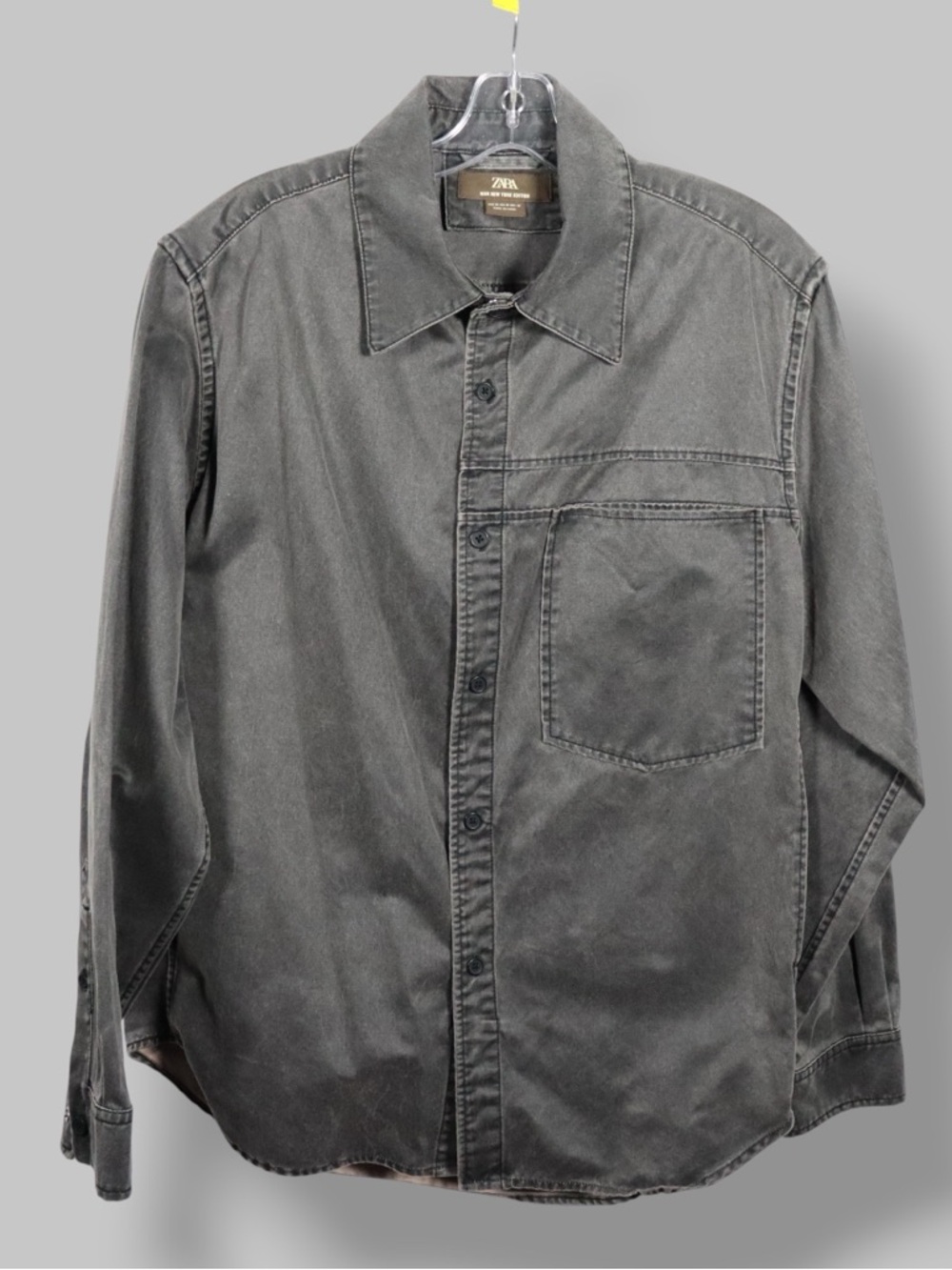 Zara Man New York Edition Coated Shirt Jacket Medium Grey The Boys Film